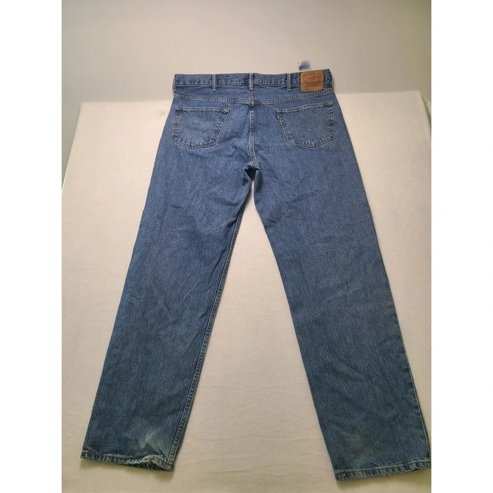 Levi's 44x36 550 Relaxed Fit Tapered Leg Jeans Medium Wash Blue Denim Casual